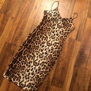 Leopard mid length dress